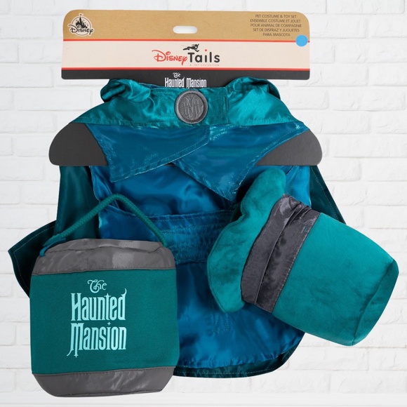 Disney Dog Nwt Haunted Mansion Hatbox Ghost Pet Costume And Toy Set